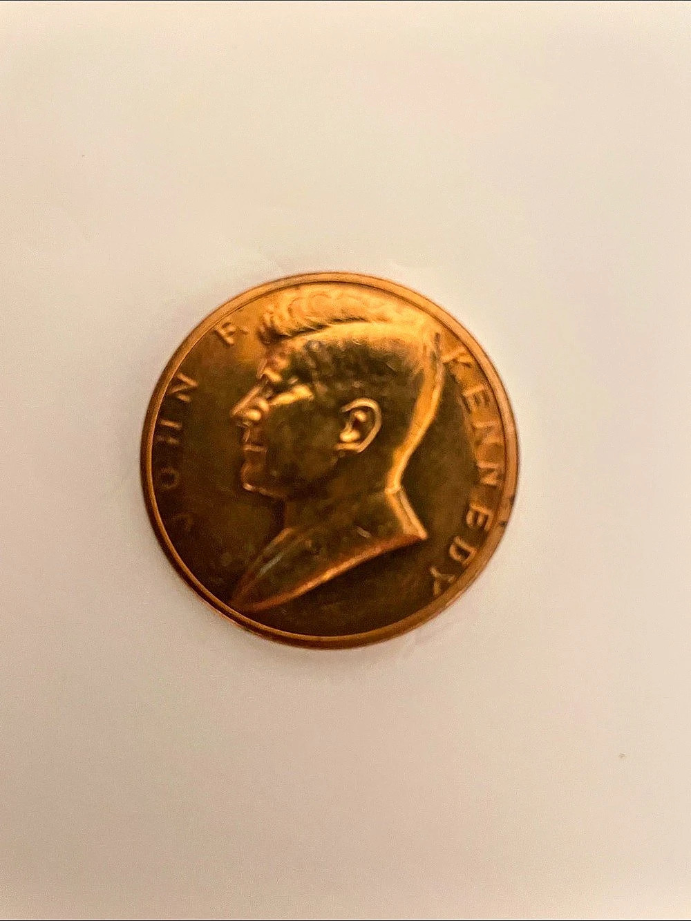 John F. Kennedy Memorial Copper Token